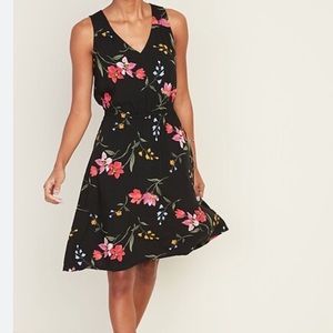 Old navy black floral dress